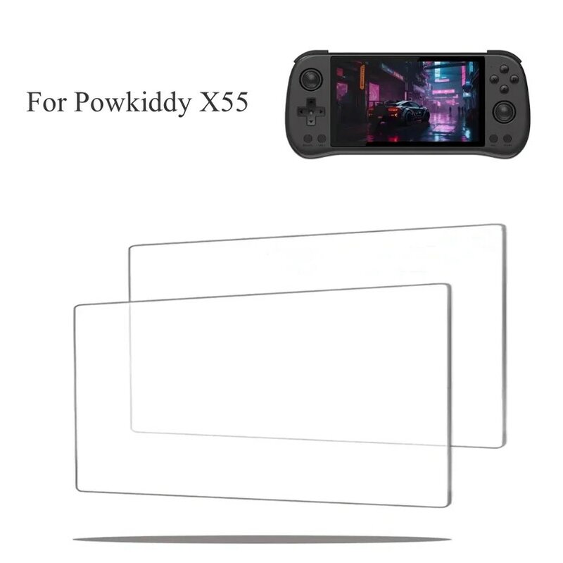 Nieuwe Powkiddy X55 Gehard Glas Screen Protector 5 Inch Game Console 9H High-Definition Screen Protector Film Game Accessoires