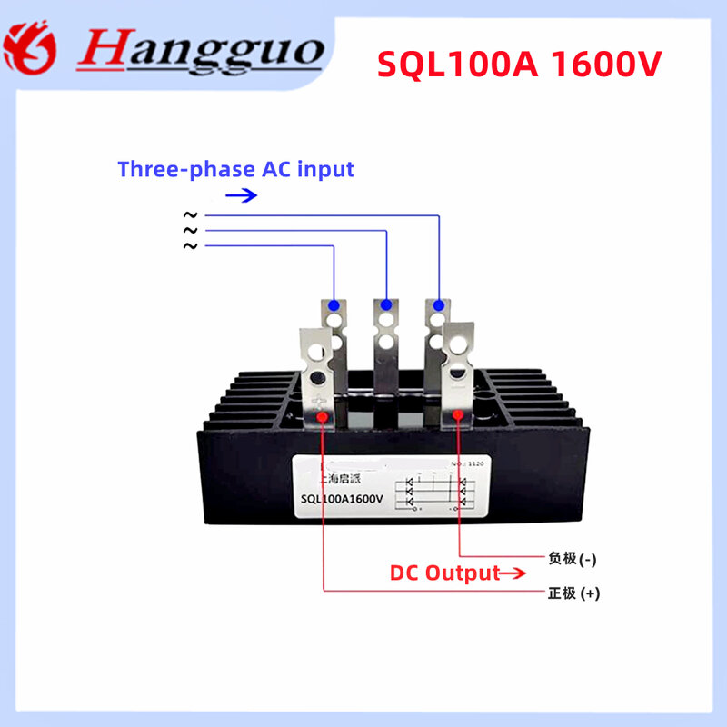 SQL100A 1200V module sqsql40a SQL60A SQL80A SQL100A 150A modul penyearah jembatan tiga fase 1000V 1200V 1600V