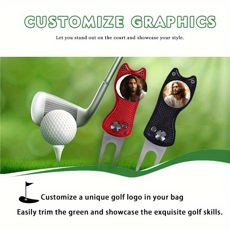 Club de Golf con Clip de sombrero magnético, accesorios de equipo de Golf, marcas de pelota personalizadas, logotipo de Jesús, mejora de Expe de Golf