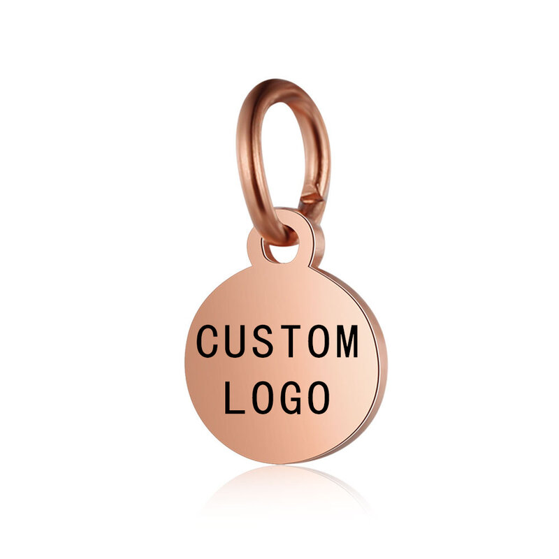 30pcs Laser Engraved Logo Tags Stainless Steel Circle Tag  6mm-25mm  Round Charm Engravable Pendants for Jewelry Making