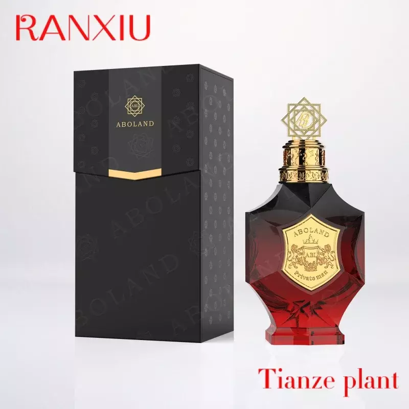 Custom customize luxury black perfume box empty perfume bottle new design unique perfume packaging