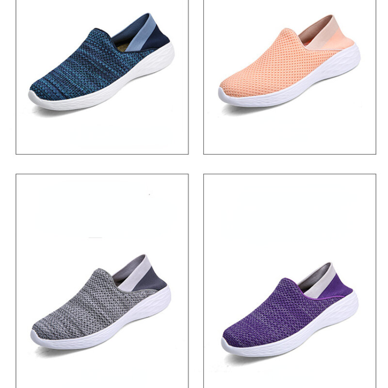 Breathable Mesh Casual Men Shoes Women Walking Sneakers Outdoor Lightweight Slip-on Casual Couple Flat Shoes Comfortable