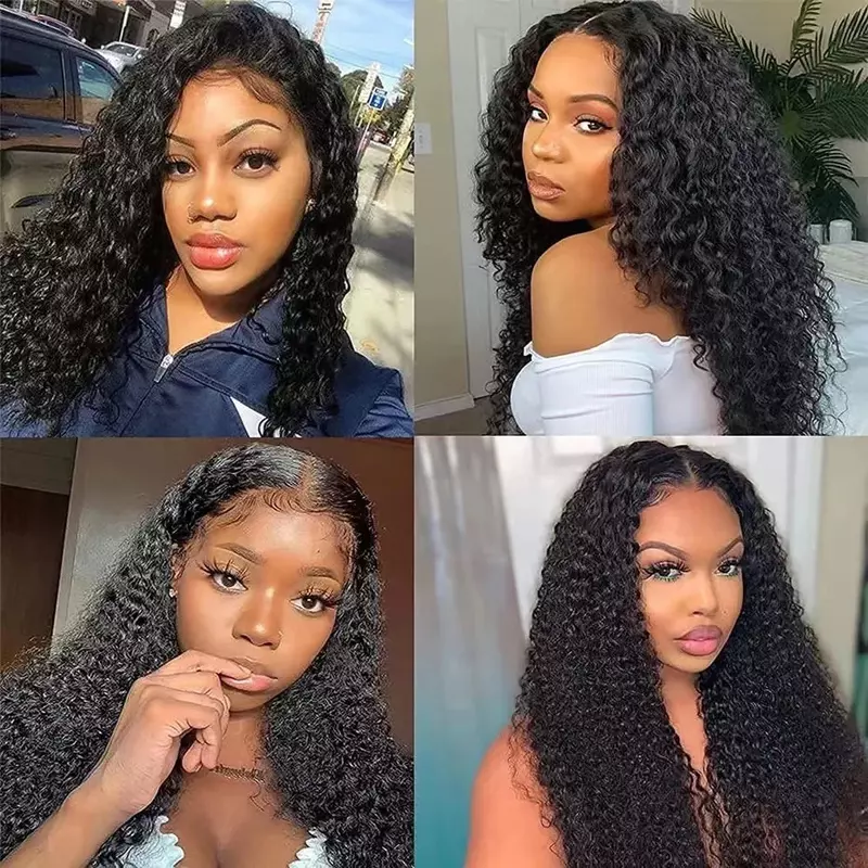 Lace Frontal Wig Loose Deep Wave 13*4 Long Curly Hair Soft Human Hair Wig for Women Synthetic Lace Wigs Cosplay