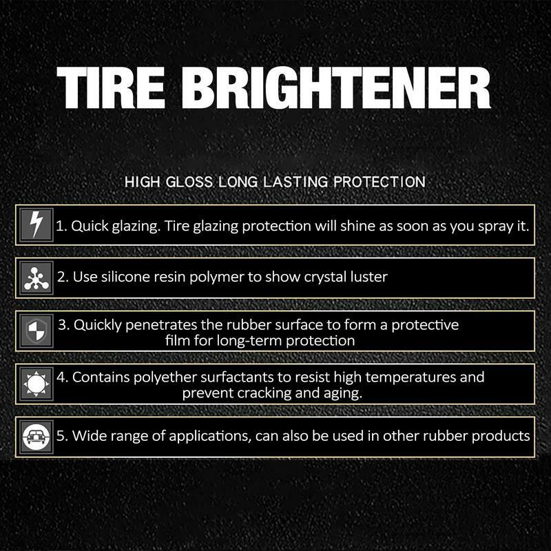 Блеск-спрей для шин долговечный воск яркое покрытие для шин спрей для шин автомобильные принадлежности защита для шин 300 мл для резиновых деталей Пикапы