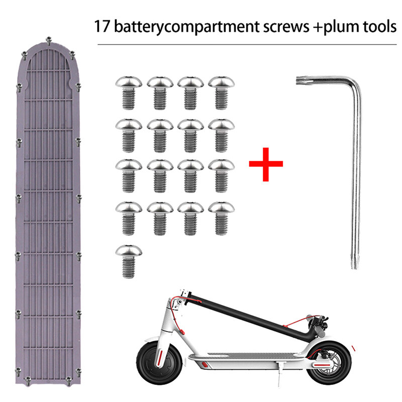 Tornillos de cubierta de batería inferior para patinete eléctrico Xiaomi Mijia M365, 17 unidades