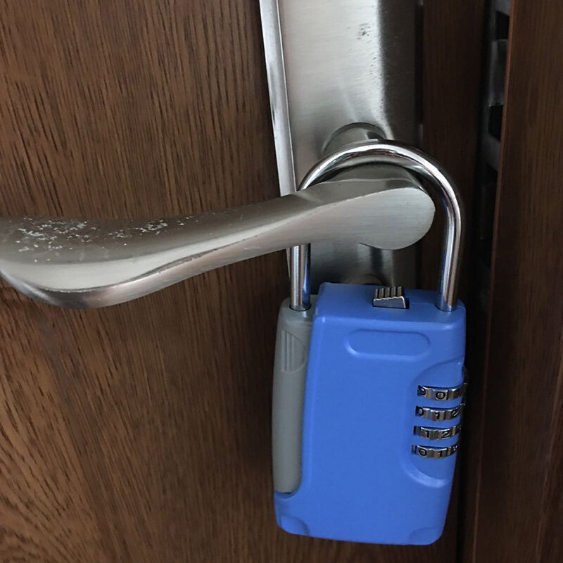 Caja de almacenamiento de llaves, organizador de rompecabezas, combinación de 4 dígitos, contraseña de seguridad, bloqueo de contraseña sin llave, caja de seguridad para el hogar