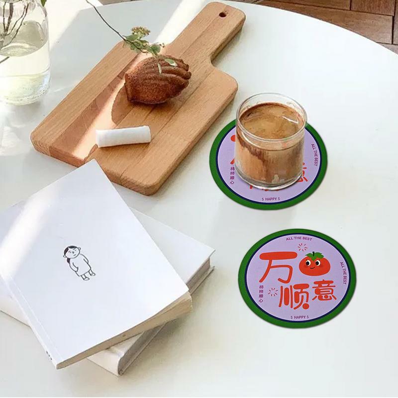 Placemats dos desenhos animados para mesa de café, Coaster engraçado, Drink Placemats, Decor de mesa, Place Mat chinês
