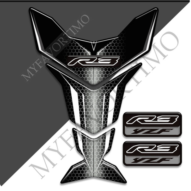 Pegatinas con logotipo para motocicleta, calcomanías protectoras de combustible, Kit de rodilla de Gas, carenado para YAMAHA YZF R3 YZF-R3