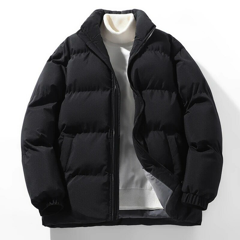 Zimowa gruba kurtka kurtka z kapturem Unisex dla mężczyzn i kobiet luźny krój ciepły płaszcz wierzchni