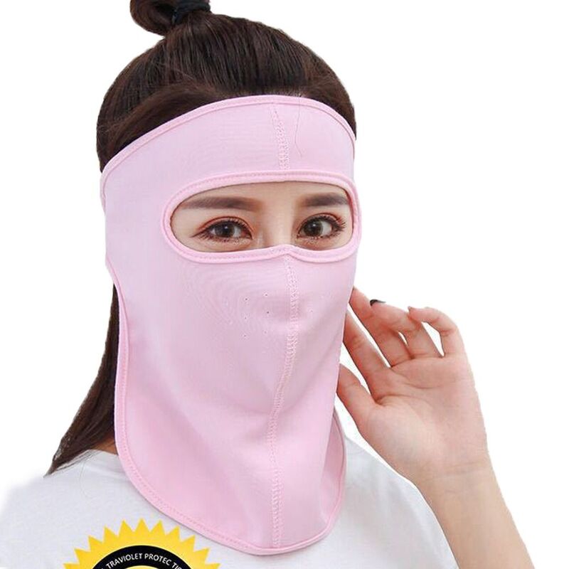 Máscara protetor solar com aba do pescoço para homens e mulheres, tampa facial, seda gelo, pesca e decote, máscara protetor solar de verão