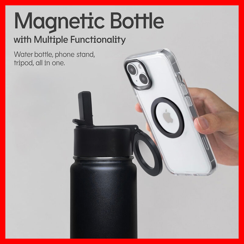 Magnetic Cap Space Pot 32oz Mobile Phone Stand Insulation Cup Magnetic Plate Magnetic Cap Water Bottle Magnetic Sports Water Bot