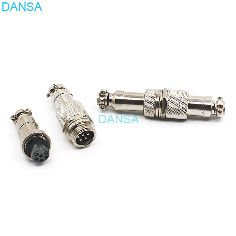 GX12 2 3 4 5 6 7 Pin Aviation Plug M12 12mm Docking Male Socket Female Plug Of Cable Metal Chassis Connector