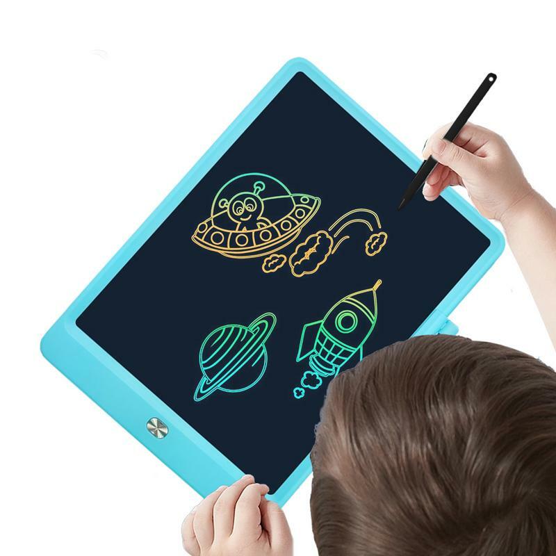 어린이용 다채로운 전자 보드 드로잉 패드, 재사용 가능한 드로잉 보드 활동 학습 완구, 3-8 세용 태블릿, 10 인치