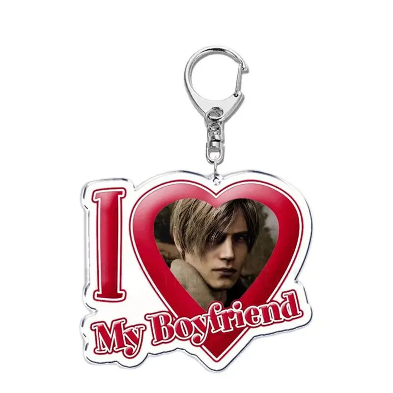 Креативный акриловый брелок для ключей с надписью «I Love My бойфренд»