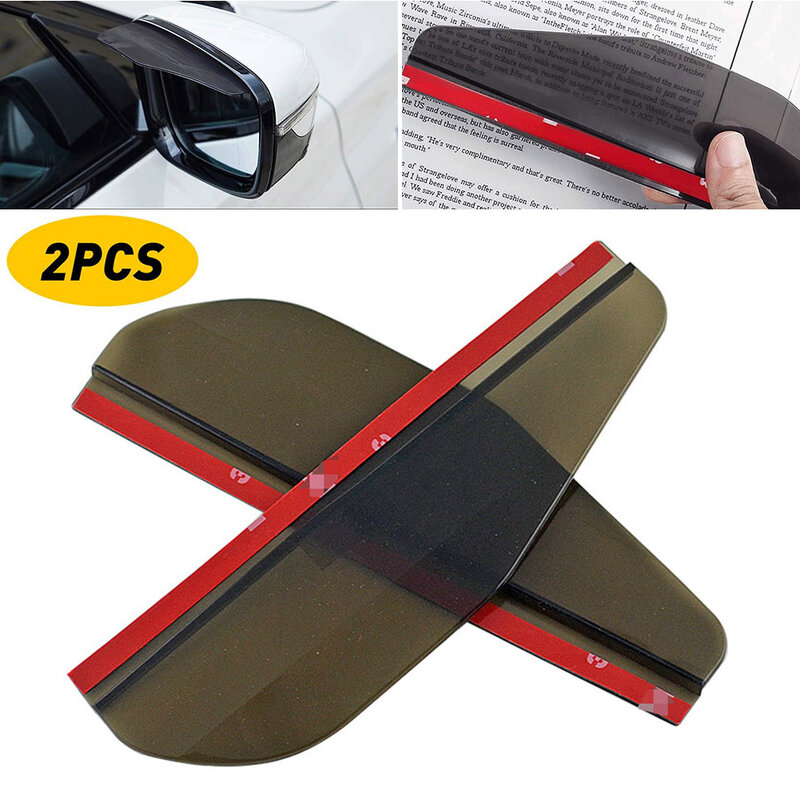 2×Rear View Side Mirror Rain Board Eyebrow Guard Sun Visor Shade Shield Auto Exterior Accessory Auto Styling