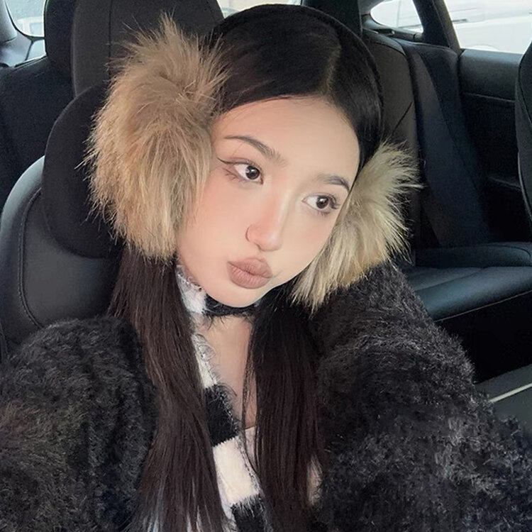 Y2k Plush Ear Muffs Earplugs Cold Protection Woman Ear Cover Korean Cute Fur Earmuffs Warm HeadphonesY2k Girl Accessories Gifts