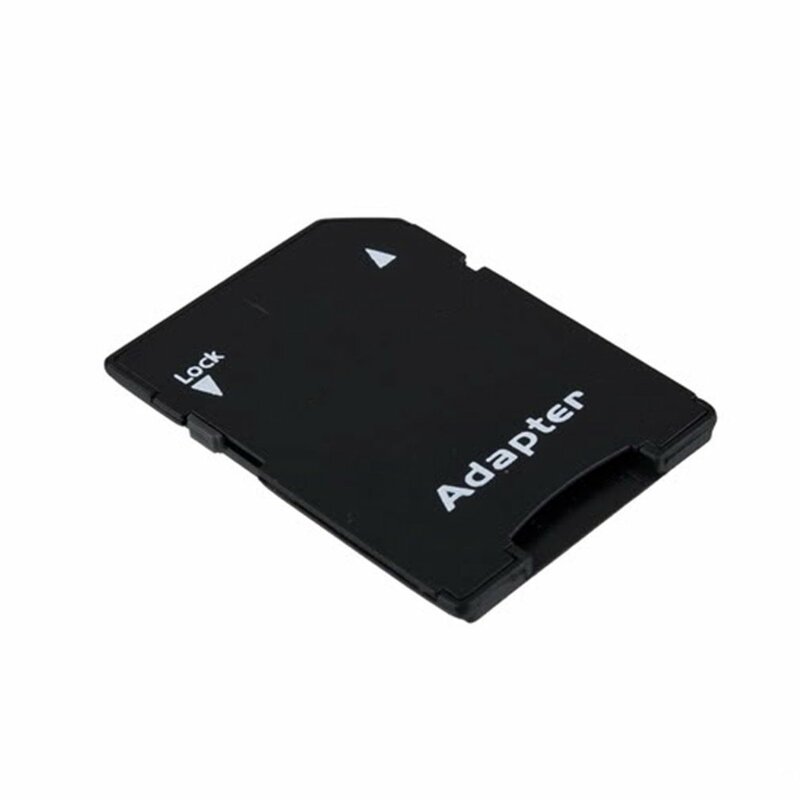 Lector de tarjetas TF, convertidor de adaptador de tarjeta de memoria Micro SD a SD, color negro, tamaño completo de 31x23x2mm bloqueable para proteger el contenido