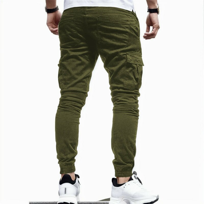 Fjpantalones-viser décontractés à grandes poches pour hommes, pantalons de survêtement Hip Hop Harem, vêtements d'extérieur de qualité, joggeurs doux pour hommes, mode
