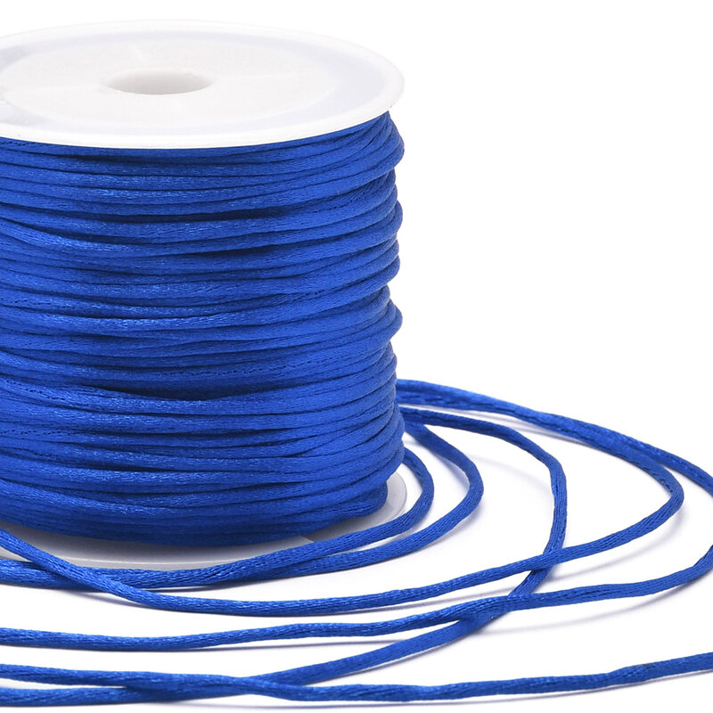 1.5Mm Ambachten Satin Rattail Cord String Van Nylon Voor Chinese Knoop, Macramé, Trim, sieraden Maken 24 Yards