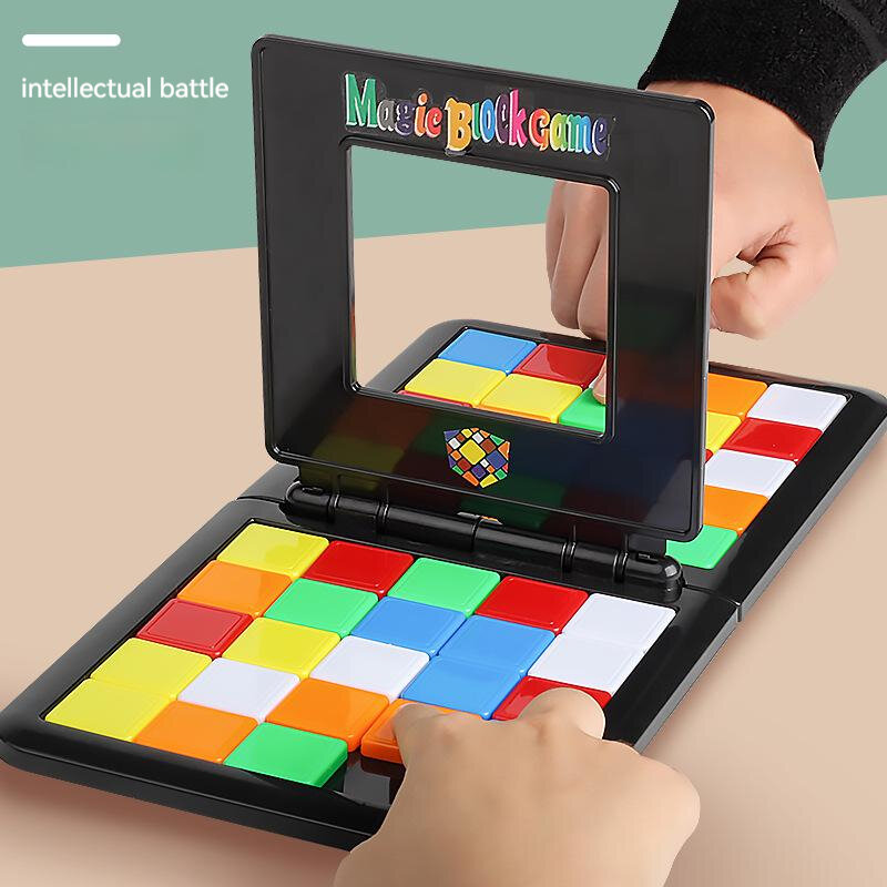 3D Race Cube Puzzle para Crianças, Jogo de Blocos de Tabuleiro, Quebra-cabeça Duplo, Speed Table Game, Brinquedo Parental e Infantil