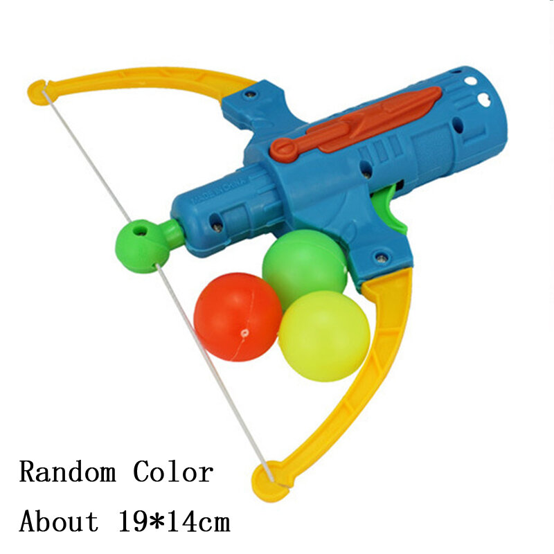 في الهواء الطلق الرياضة تنس الطاولة البنادق البلاستيك الكرة مقلاع لعبة لون عشوائي اطلاق النار لعبة السهم نمط القوس آرتشر للأطفال هدية
