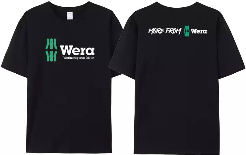 Новинка 2023, популярная Летняя мужская и женская футболка Wera, удобная футболка с принтом