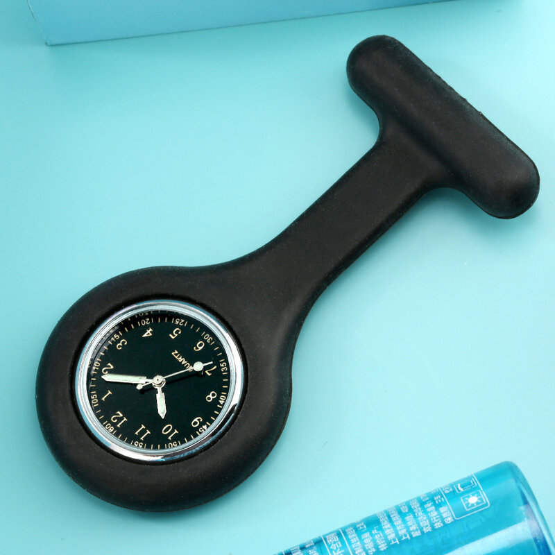 Presentes de ação de graças ponteiros luminosos quartzo enfermeira bolso relógio broche fivela pingente bolso relógio