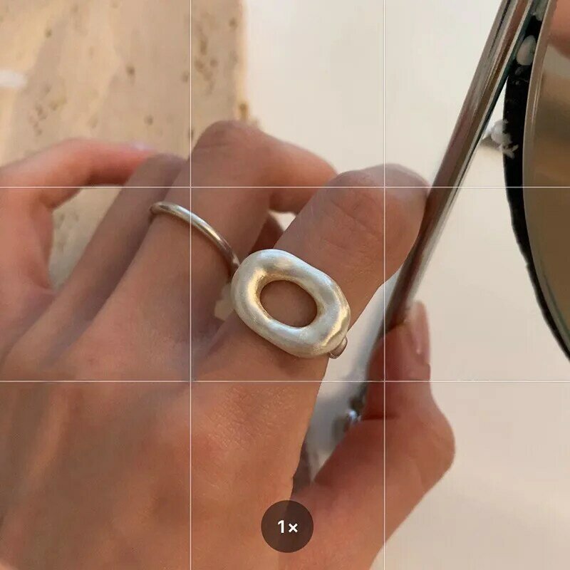 Женское кольцо ручной работы из серебра 925 пробы с полыми кольцами