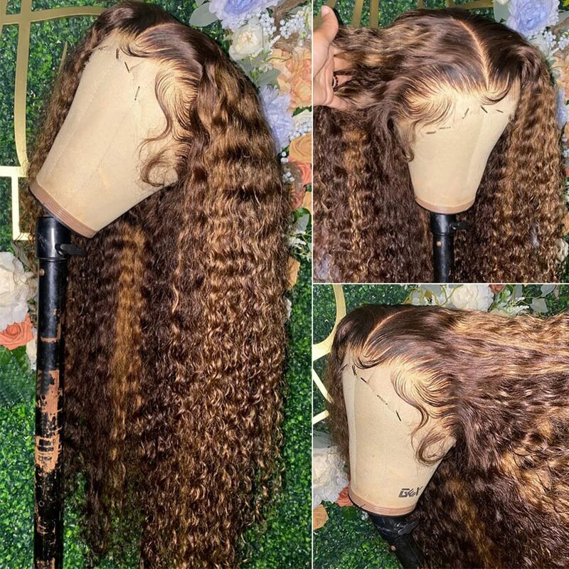 Парик из человеческих волос 13x 4 медово-Светлые Волнистые фронтальные парики на сетке для женщин человеческие волосы 30 дюймов свободный фронтальный парик с глубокой волной