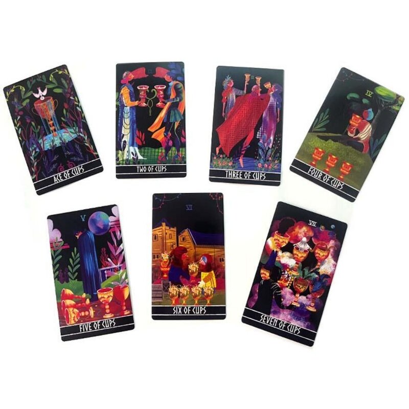 بطاقات التاروت الخيالية ، الورق ، ألعاب البطاقات اليدوية ، 12 × 7 سم