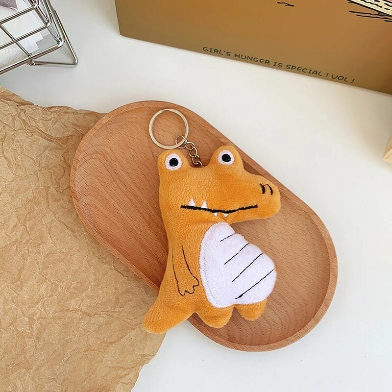 Cute Crocodile Plush Toy Pendant Stuffed Key Chain Bag Hanging Accessories Grab Machine Doll Small Gift