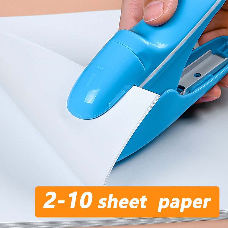 Hand-held Mini Safe Stapler without Staples Staple Free Stapleless 7 Sheets Capacity for Paper Binding Business School Office