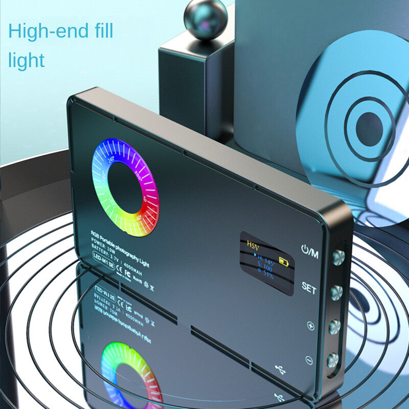 Luz de videoconferencia de relleno recargable, luz de relleno de teléfono móvil, luz de relleno de transmisión en vivo móvil, luz de fotografía LED
