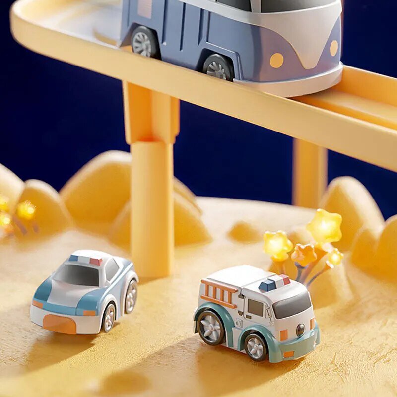 Mainan mobil luar angkasa anak-anak, mainan mobil jejak petualangan besar, hadiah ulang tahun permainan labirin Gateway edukasi Dini