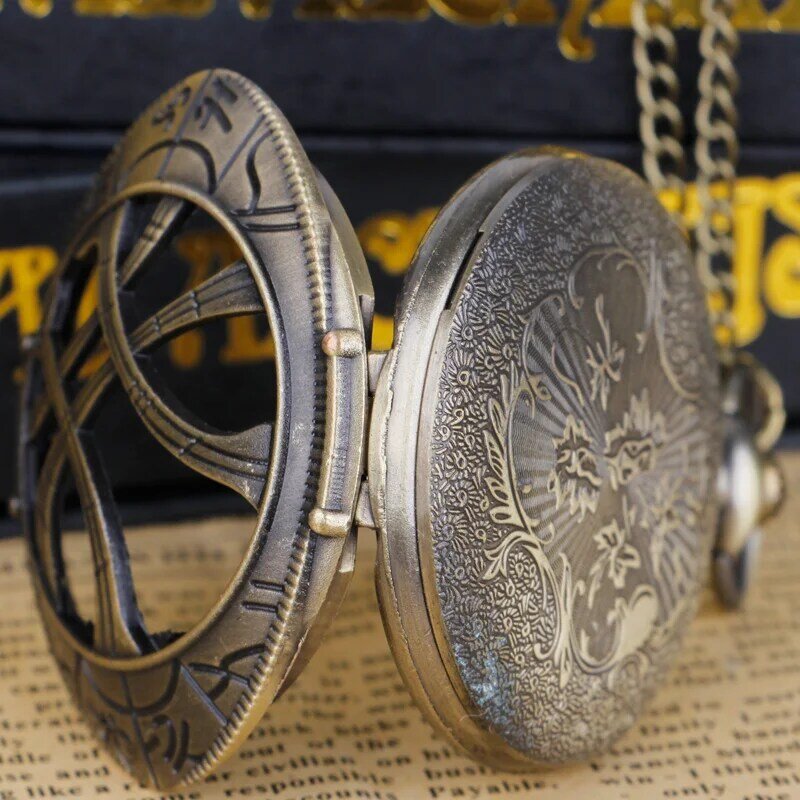 Jam tangan kuarsa klasik untuk pria dan wanita, arloji saku modis klasik dengan liontin kalung angka Romawi untuk hadiah pelajar wanita