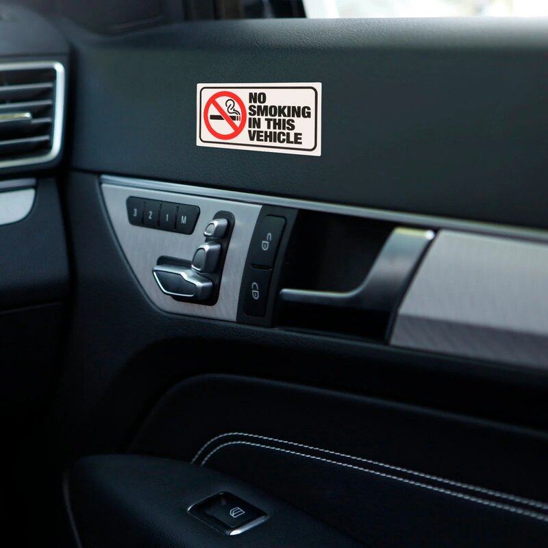 Emblemas de aviso do veículo para etiquetas do carro, este adesivo do veículo, sinal de etiqueta impermeável, 6 pcs
