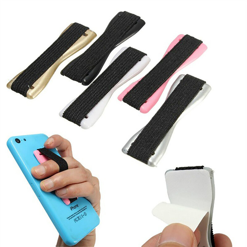 Elastische Telefoonhouder Polsband Vingerriem Eenhandige Selfiestick Polsband Voor Mobiele Telefoon Back Sticker Grip Houder