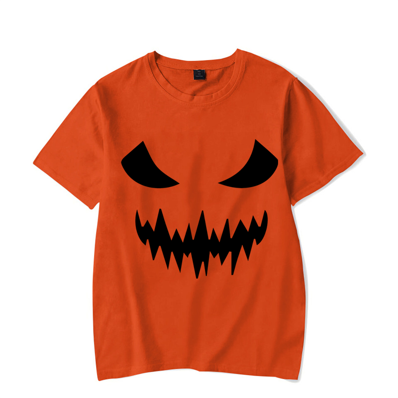 Lichtgevende Halloween Heren T-Shirt Mode Harajuku Tshirt Halloween Horror Films Skull Face Tshirt Vallen Casual Oversized T-Shirt