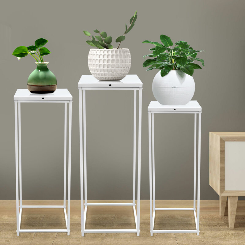 Support de présentoir de plante géométrique en métal T1, support de pot de fleur, décor de mariage de jardin à la maison, 3 pièces