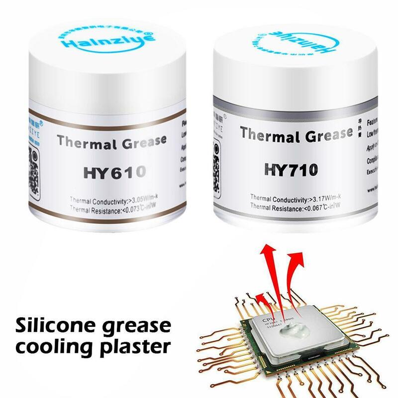 Hy710 Lage Weerstand Hoge Geleidbaarheid Thermisch Vet Siliconenpasta Voor Cpu Gpu Led Chips Ic Compenent 10G Groothandel