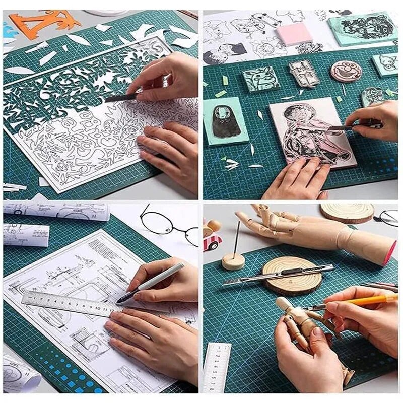 2023 New A3 A4 A5 Double Side Craft Cutting Mat Cutting Board Sewing Pad Artist Carving Tools Handmade Crafts DIY Props 6 Colors
