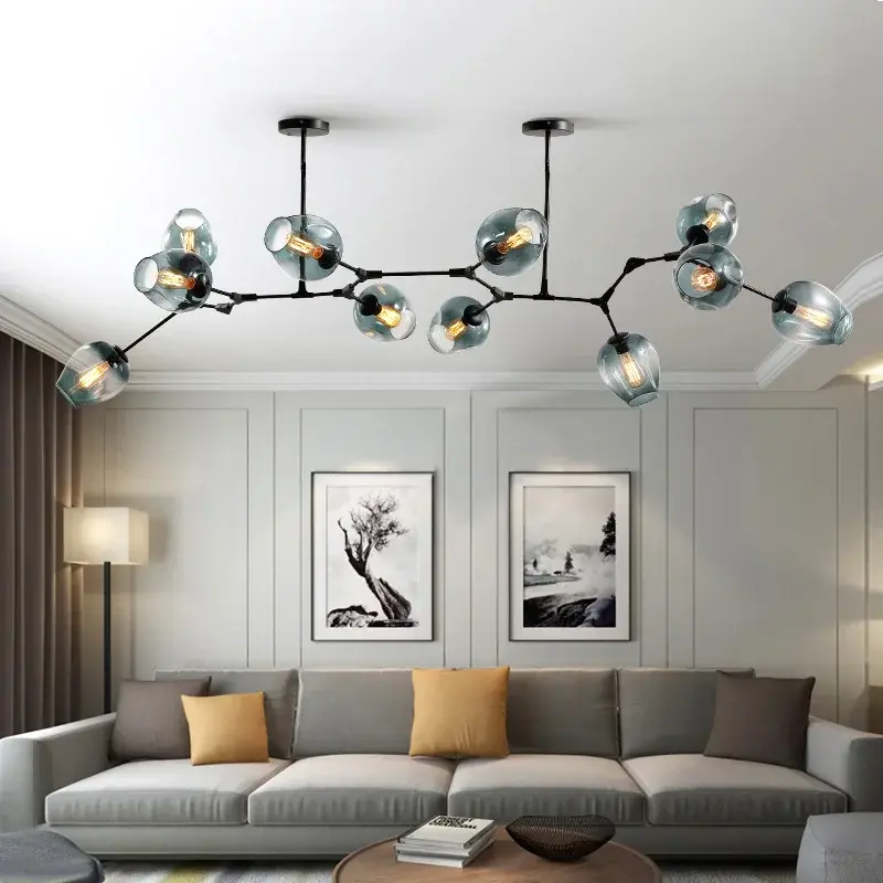 Semplice arte moderna personalità creativa soffitto lampadario di design nordico lampada a sospensione in ferro decorazione della casa lampada