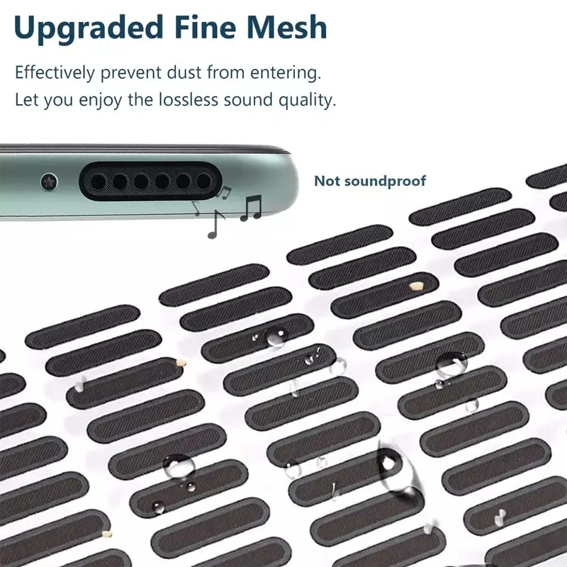 Universele Stof Plug Mobiele Telefoon Speaker Anti Dust Mesh Sticker Voor Iphone Samsung Mi Lading Poort Protector Reinigingsborstel Set