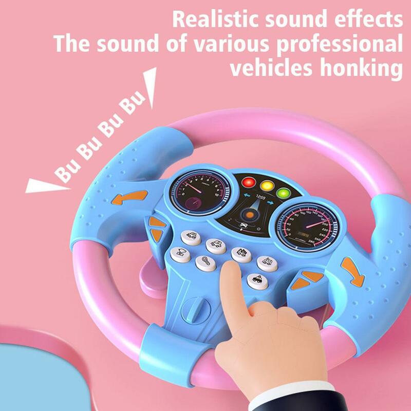 Volante electrónico de simulación para niños, modelo de rueda de Co Pilot, juguetes vocales de desarrollo de sonido educativo Musical, 1 unidad