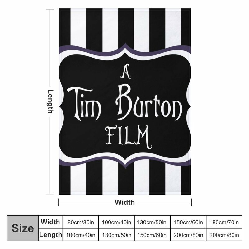 ภาพยนตร์ TIM BURTON โยนผ้าห่มผ้าห่มขนนุ่มและโยน