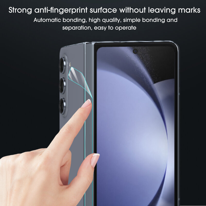 Pelindung layar bening Cover penuh 10 In 1 untuk Samsung Galaxy Z Fold 5 ZFold5 5G lensa Film hidrogel belakang depan Tempered Galss