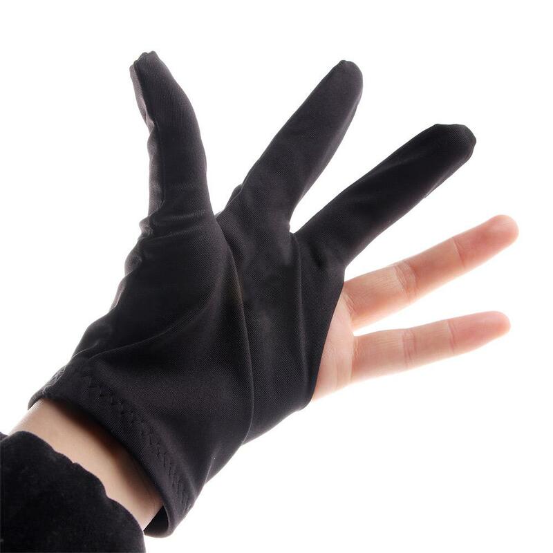 Billar Cue Left Hand Smooth Lycra Fabrics Separate-finger Glove Billiard Accessories Gloves Three Finger