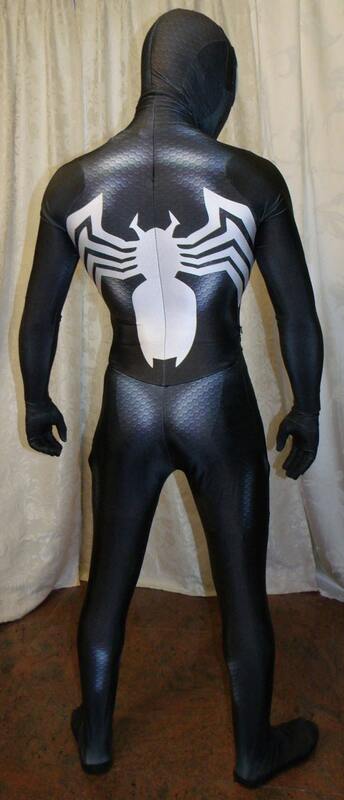 Costume noir Venom Symbiote 2 SpidSuffolk pour adultes et enfants, costume de batterie masculin, combinaison de fête, sourire foreCosplay, Zentai, hommes, garçons