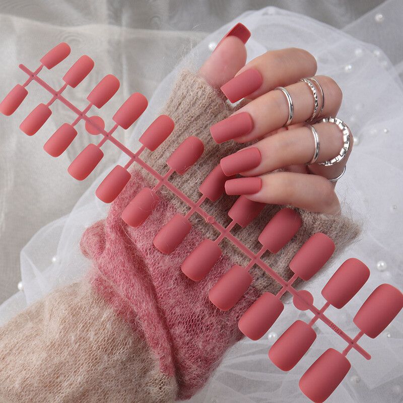 20Pcs Mix Colors Matte Super Long Coffin False Nails Ballet Tips For Manicure Decor Art Artificial Fingernail Press On Fake Nail
