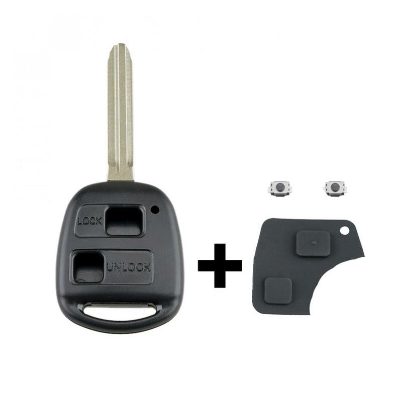 2 Knoppen Auto Afstandsbediening Sleutelhanger Behuizing Vervanging Autosleutel Accessoires Geschikt Voor Toyota Met Toy43-blad